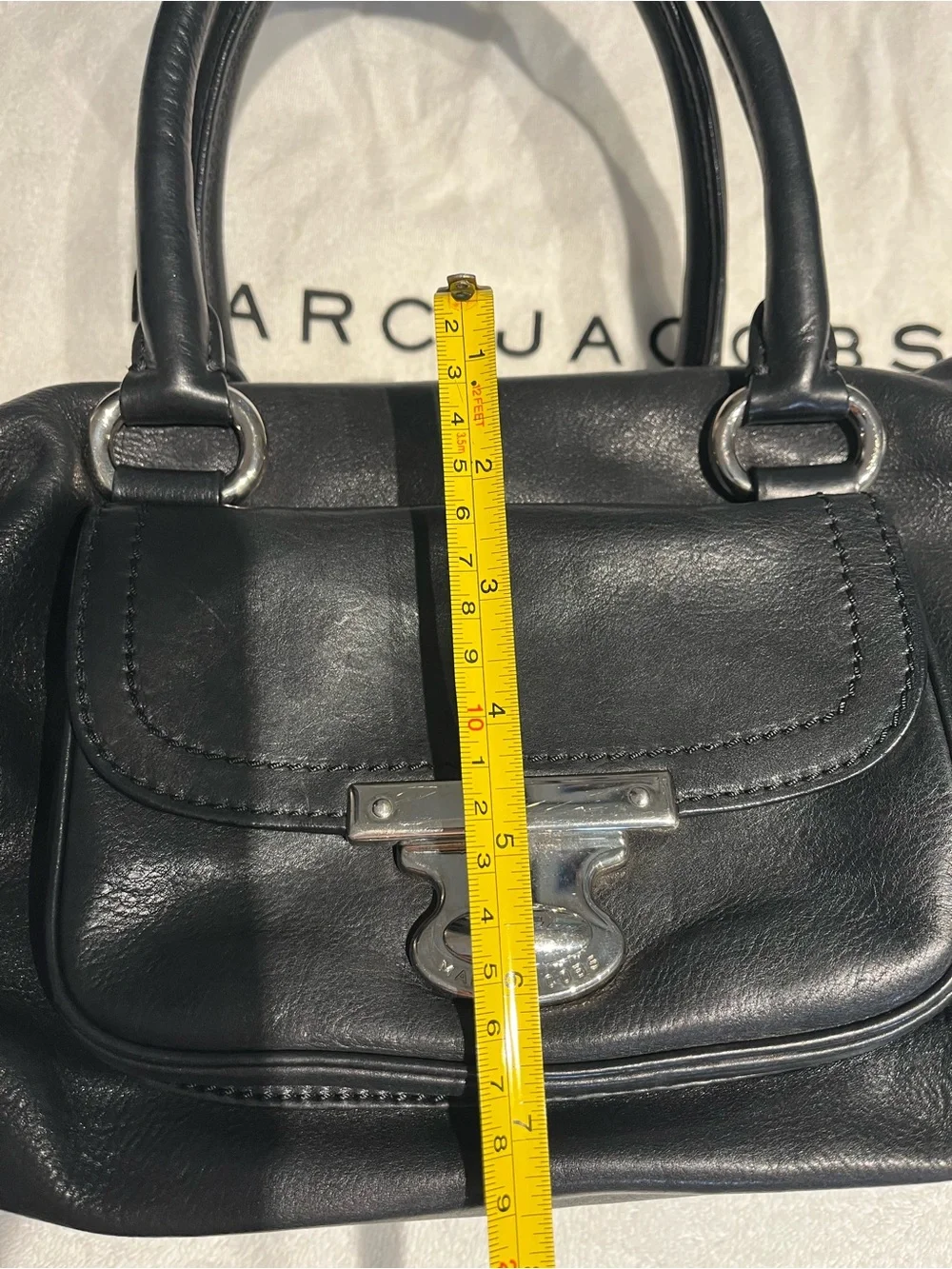 Marc Jacobs Black Leather Hobo Handbag